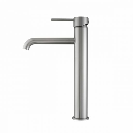 LUCID PIN Series Round Brushed Nickel Tall Basin Mixer