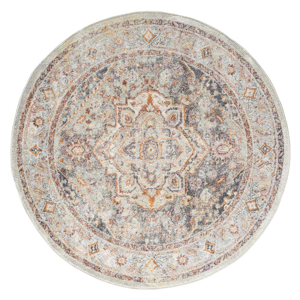 Luna 7405 Grey Round rug