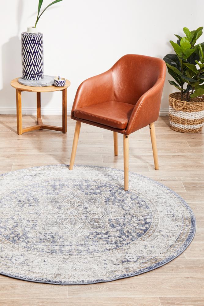 Mayfair Hugo Ocean Round by Rug Culture