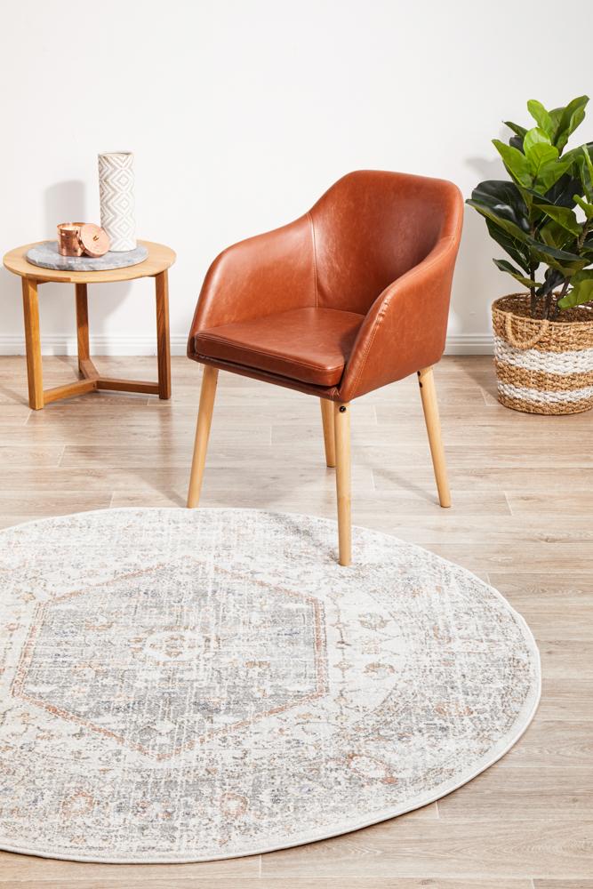 Mayfair Lorissa Silver Round by Rug Culture