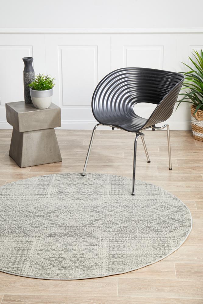 Mirage 351 Silver Round By Rug Culture
