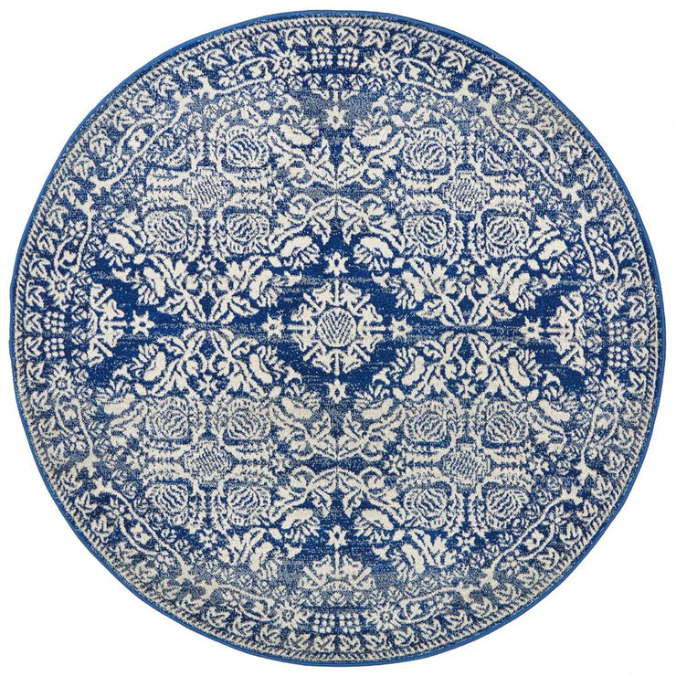 Mirage 358 Navy Round By Rug Culture