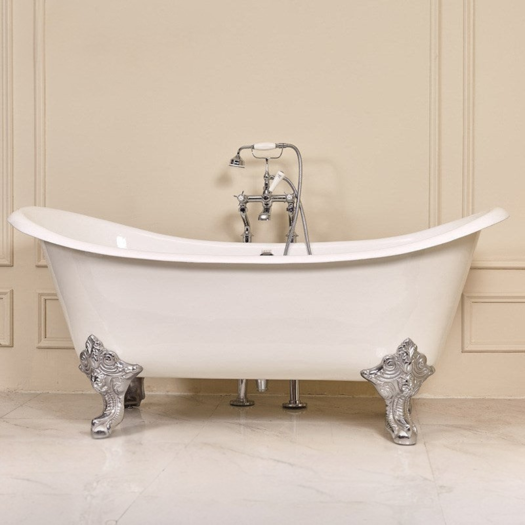 Maxence Independent Cast Iron Enamel Bathtub – Long Lasting Durability
