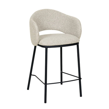 Mani Black Bar Stool - Clay Grey (Set of 2)