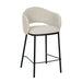 Mani Black Bar Stool - Clay Grey (Set of 2)