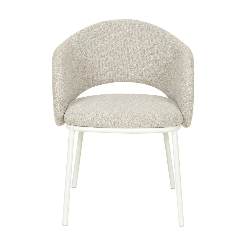 Mani White Dining Chair - Clay Grey 