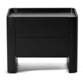 Matte Black Bedside Table 