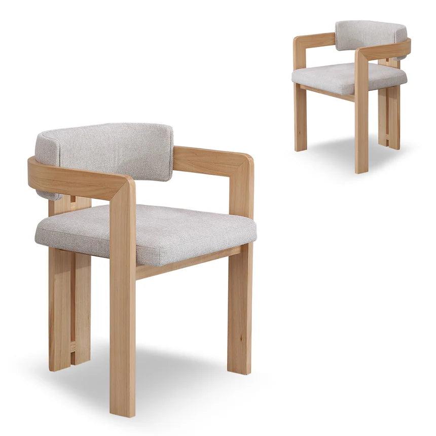 Merari Ash Dining Chair - Stone Beige (Set of 2)