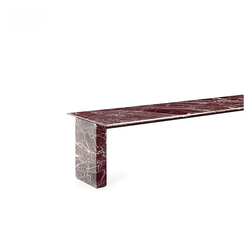 Sophisticated Red Marble With Veining Console Table