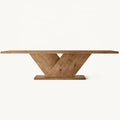 Luxurious Premium Solid Wood Table With V Legs Dining Table