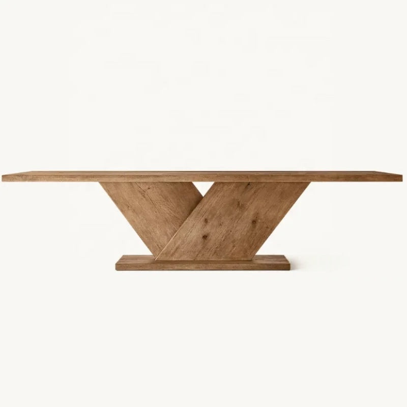Luxurious Premium Solid Wood Table With V Legs Dining Table