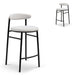 Moon White Boucle 65cm Bar Stool - Set of 2