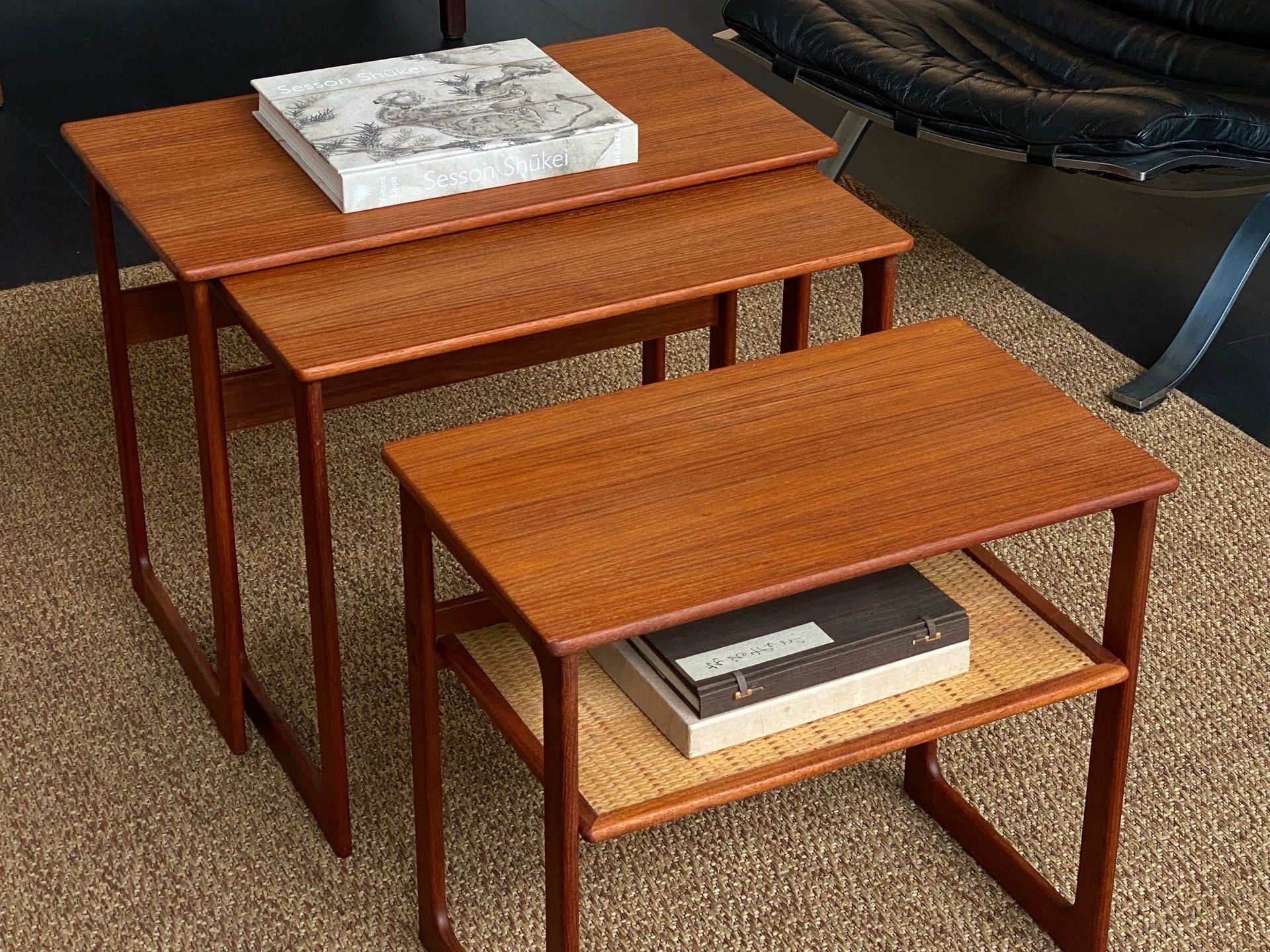 Authentic 1960s Danish Teak Nesting Coffee Tables Set by Andersen Wikkelsø