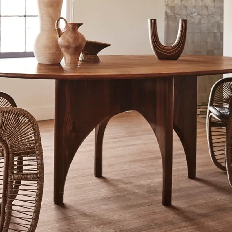Amélie Handcrafted Log Style Dining Table