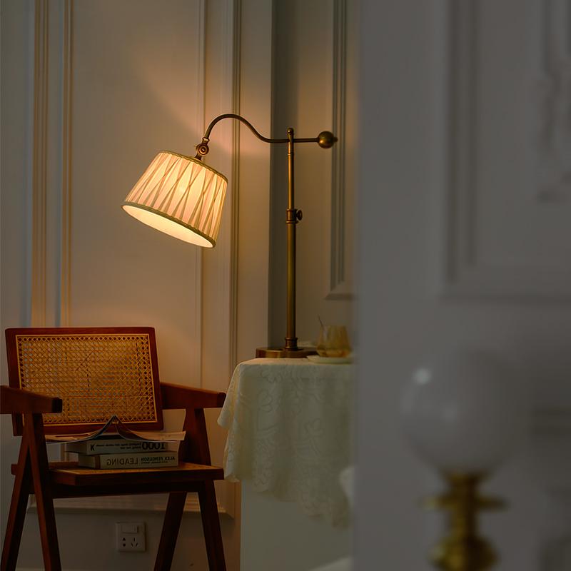 Cynthia Antique Copper Adjustable Table Lamp