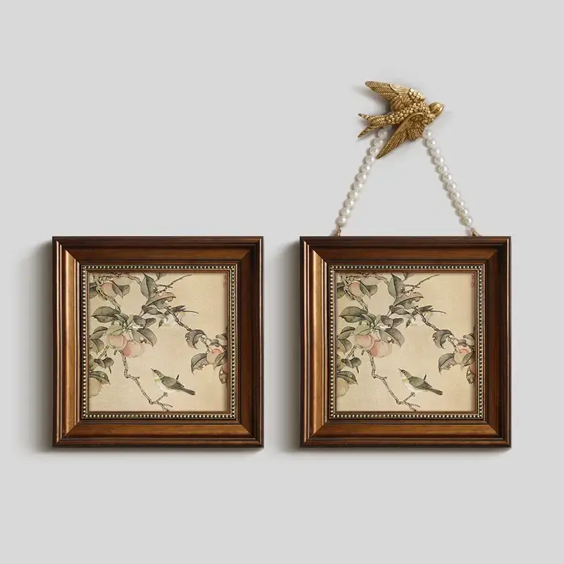 Patrice French flower and bird hanging painting