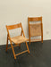 Vintage 1980s French Beech Wood Folding Chair with Rope Weave