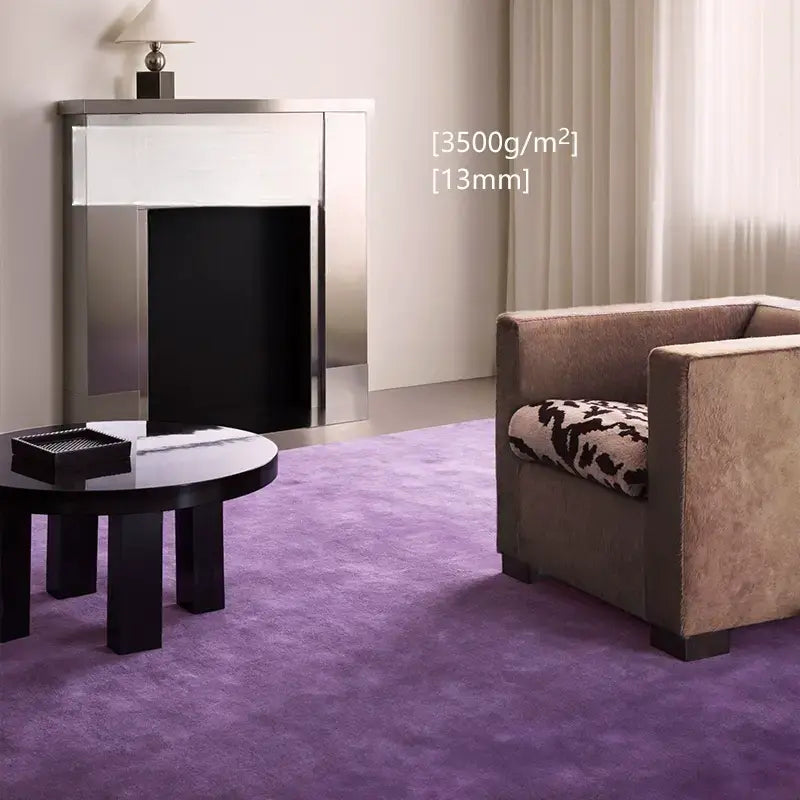 Sabine High-End Hand-Woven Purple Carpet – Luxurious Living Room Style