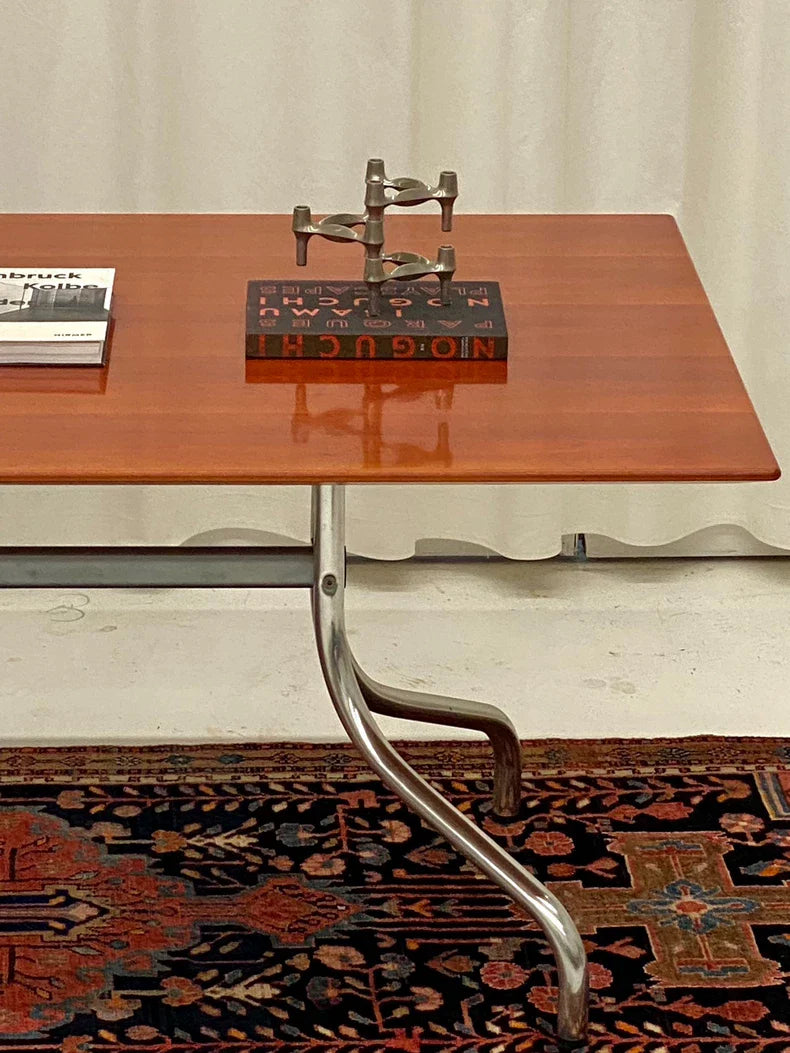 Vintage 1970s Italian Shine Rosewood Dining Table by Vico Magistretti De Padova