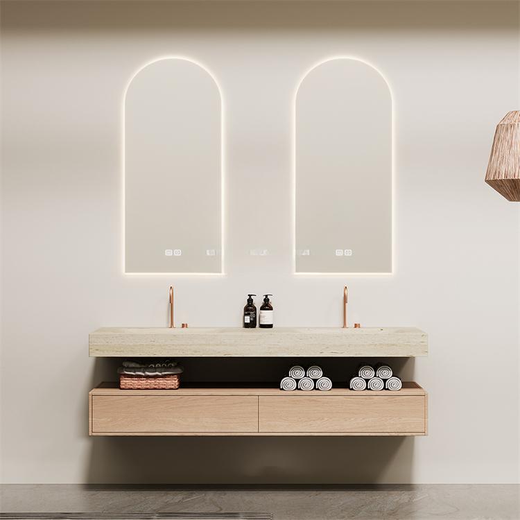 Avi Black Gold Marble Double Basin