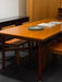 Vintage 1960s Italian Solid Wood Dining Table with Structural Legs, Mid-Century Modern Design