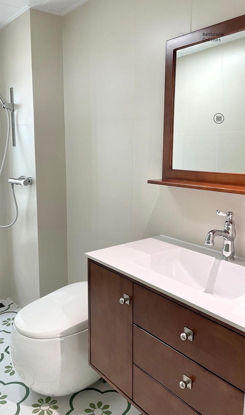 Aurora Blogger-Style Bathroom Cabinet with Ceramic Basin