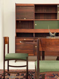 Vintage Italian 1970s Rosewood Roll-Top Stackable Buffet Sideboard Cabinet