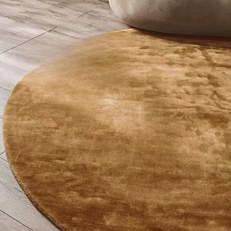 Eulalie Tencel Coffee Color Bedside Table Blanket – Hand-Made Luxury Design