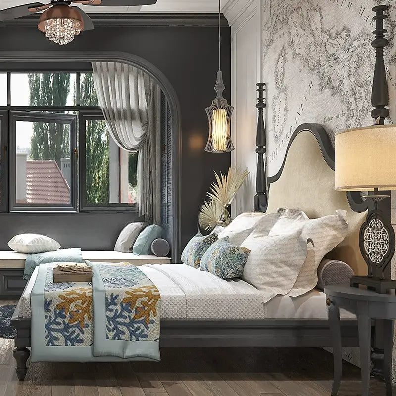 Mare Elegant Retro Bed for Master Bedroom