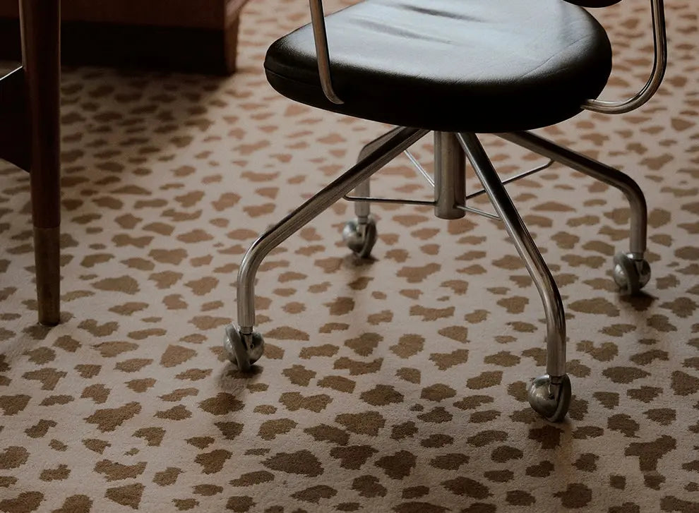 Clément Vintage Leopard Print Carpet – Handmade Retro Style
