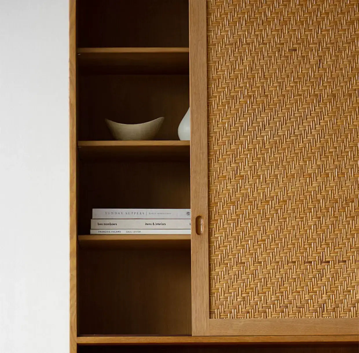 Otylia Cherry Wood Retro Storage Locker Cabinet