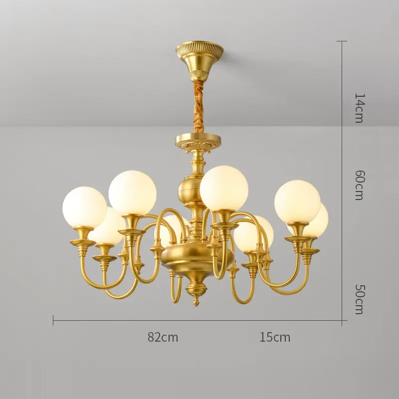 Lorenzo Retro Copper Chandelier Lamp