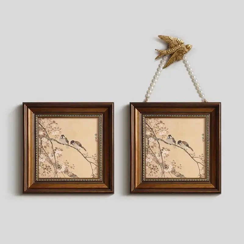 Patrice French flower and bird hanging painting
