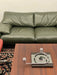 Vintage Italian Cassina Maralunga Olive Green Two-Seater Sofa