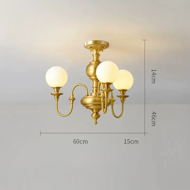 Lorenzo Retro Copper Chandelier Lamp