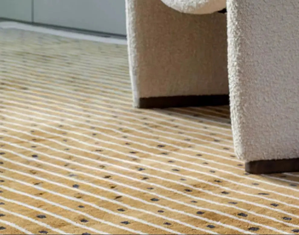 Capucine Handmade French Retro Stripe Carpet – Advanced Custom Design