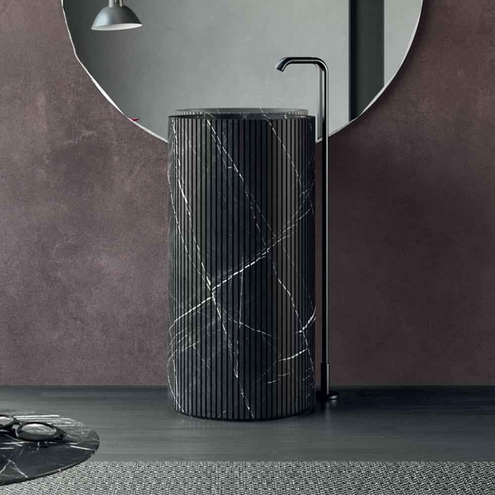Paul Baigen Marble Pedestal Basin
