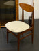 Elegant 1960s Italian Teak Wood Dining Chair with Reupholstered Seat