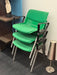 Vintage Italian Tecno Modus Signal Green Padded Armchair Mid-Century Design