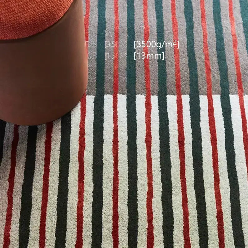 2025 new room layout carpet mat living room bedroom bedside coffee table sofa handmade line retro style custom