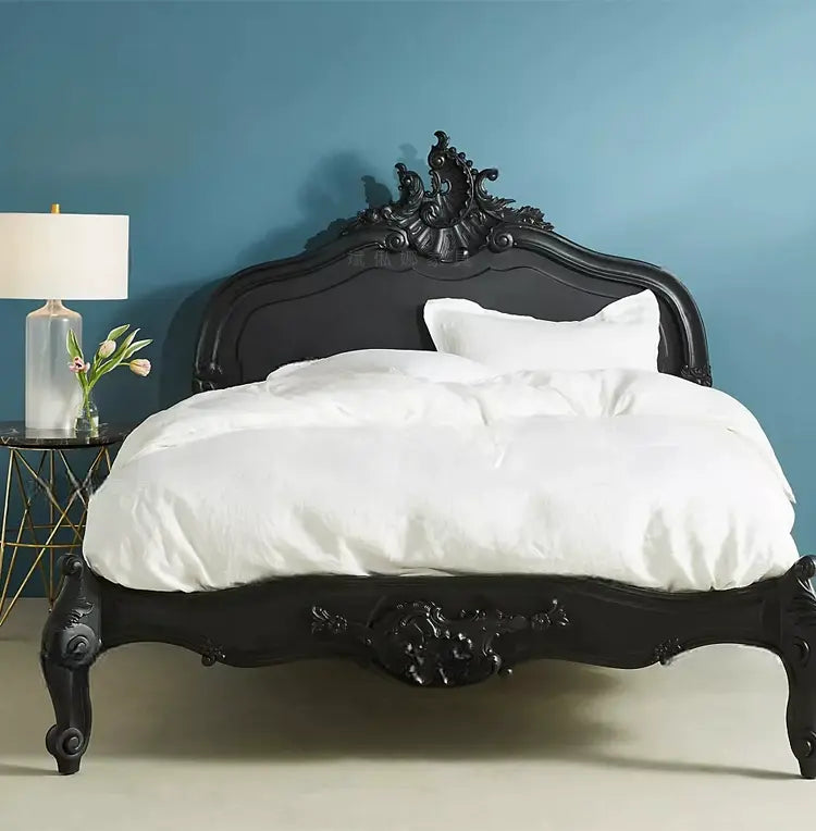Bianca Hand-Carved Neoclassical Double Bed