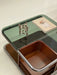Vintage Italian 1980s Space Age Walnut Coffee Table, Smoky Green Glass Top