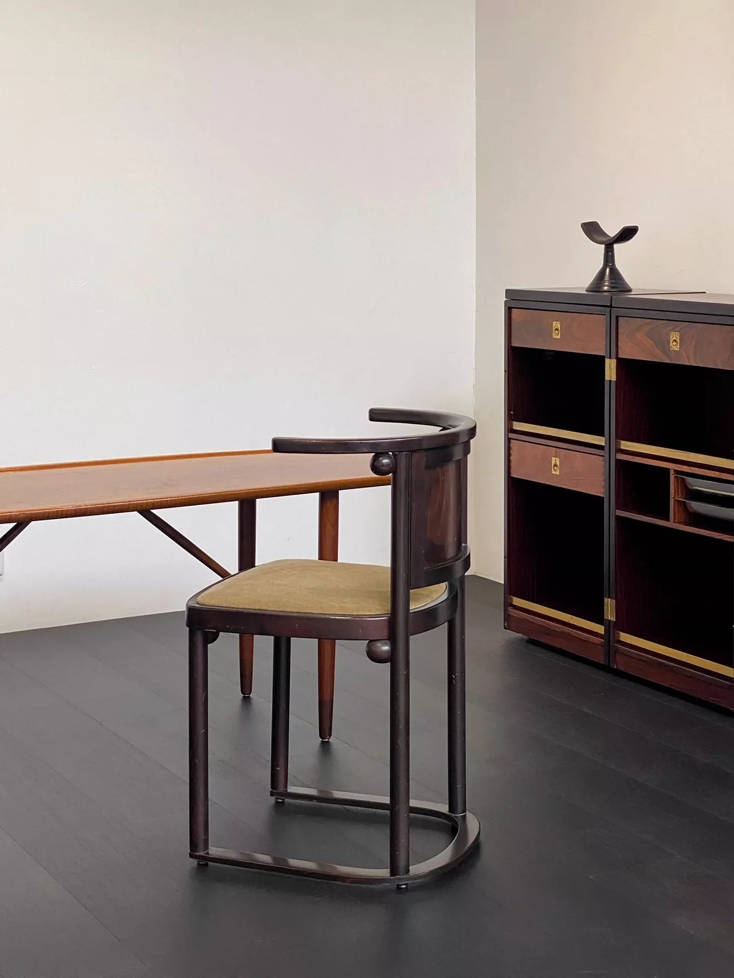 Elegant Vintage Designer Chair and Table Set - Mid-Century Modern Style