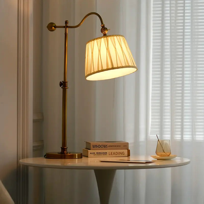 Cynthia Antique Copper Adjustable Table Lamp