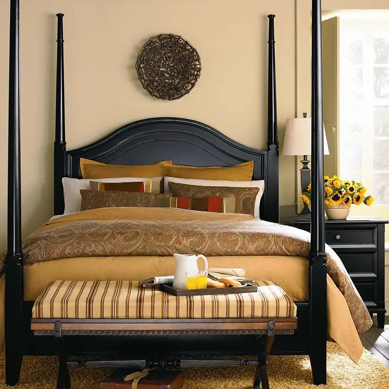 Jeanette Elegant Solid Wood Wedding Bed