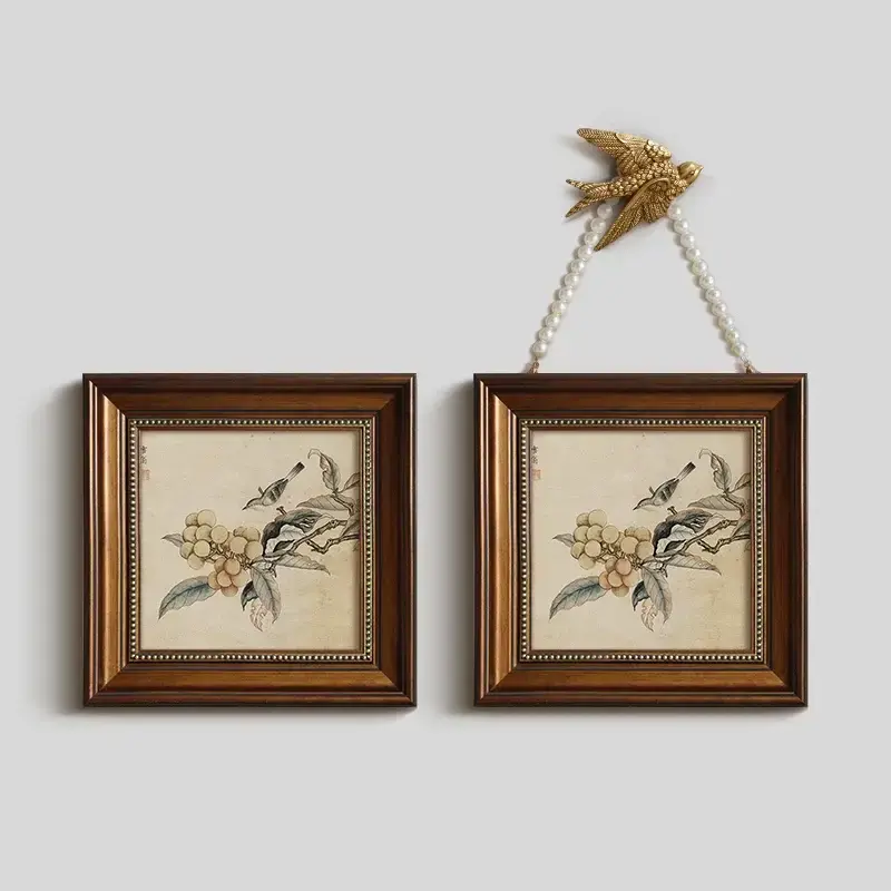 Patrice French flower and bird hanging painting