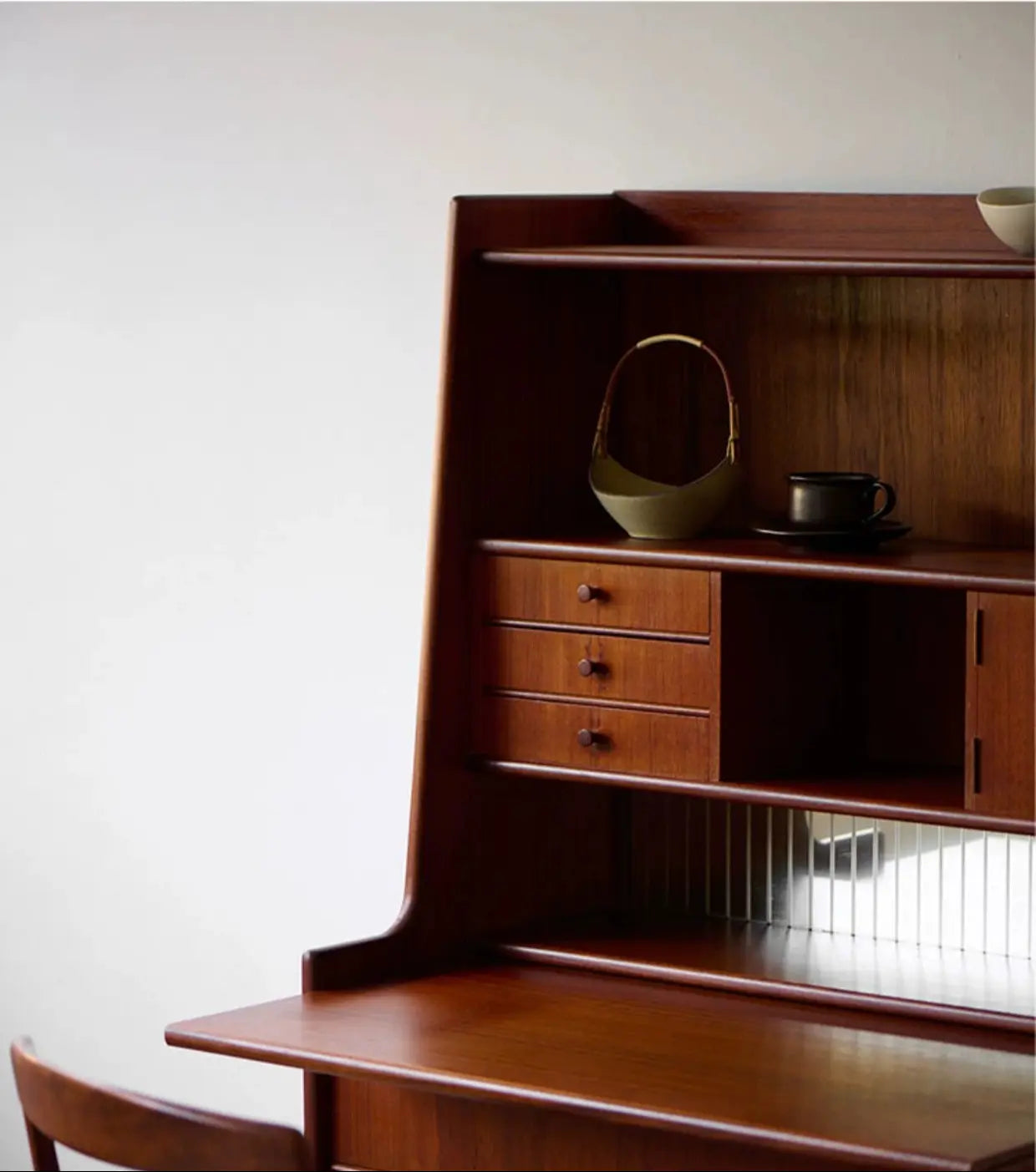 Matilde Solid Wood Secretary Desk in Cherry