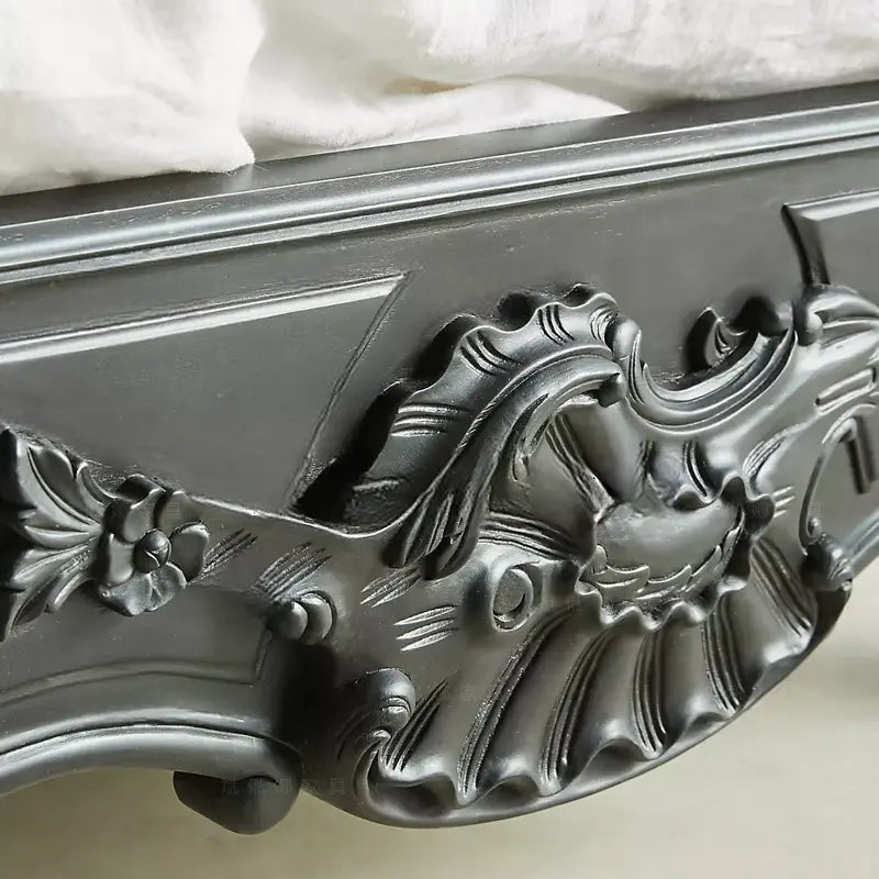 Bianca Hand-Carved Neoclassical Double Bed