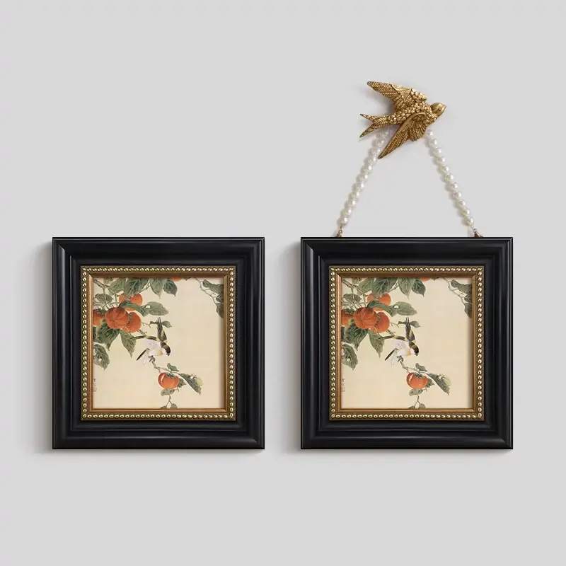 Patrice French flower and bird hanging painting