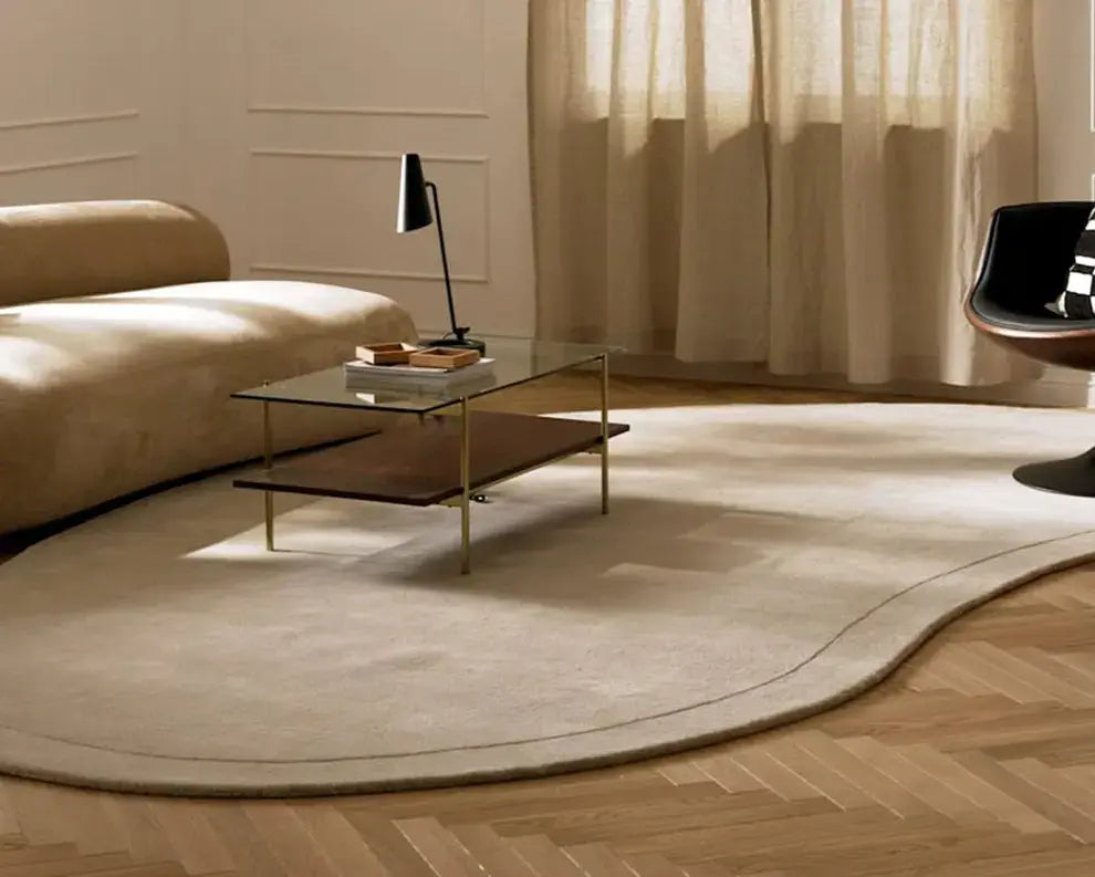 Philomène Special-Shaped High-End Carpet – Elegant Solid Color Design